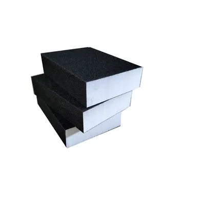 EVA White Sponge Grit 100 Black Sanding Block