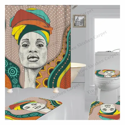 Amazon Best Seller 3D Custom Print Fabric Polyester Shower Curtain