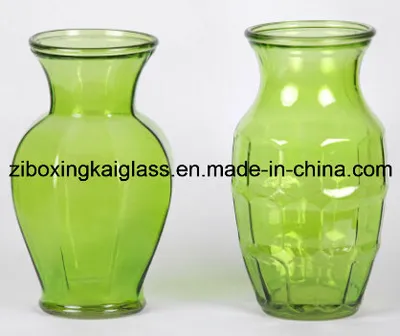 Glass Vase with Spraying Color