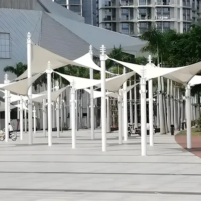 Entrance Portal Signature Membrane Structure Landscape Shelter for Commercial Building