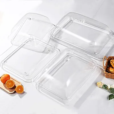 Plastic Service Trays - Stackable Acrylic Displays for Buffets & Events