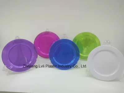 Plastic Plate, Disposable, Tableware, Tray, Dish, Colorful, PS, Transparent, PA-04