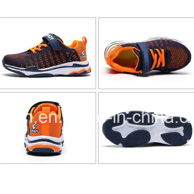 New Style Children Shoes Flyknit Breathble Boy and Girl Sneaker