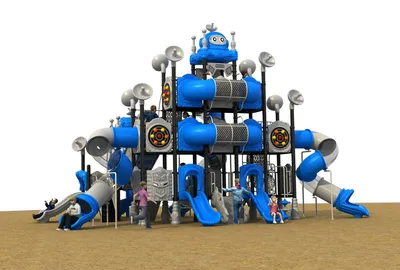 Outdoor Playground Robot-Themed Slide Set for Endless Fun and Adventure