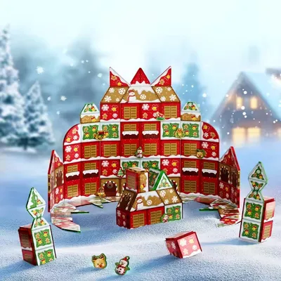 3D Diamond Magnetic Building Block Toy Early Educational Christmas Scene Magnetic Tile Construction Set Kids Magnet Puzzle Toy