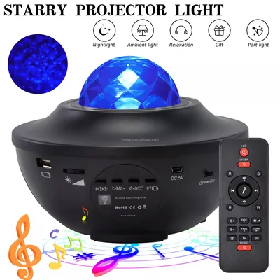 LED Skylights Nebula Ocean Wave Projector Night Lamp Wireless Speaker Christmas Decoration LED Light
