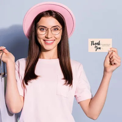 Thank You for Your Purchase Business Cards, Elegant and Professional Design, Recommended for Online Retailers, Small Business Owners and Local Stores