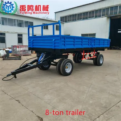 Farm Trailer Agricultural Transporter Tractor 8ton 8 Rounds Hydraulic Tractor Trailer