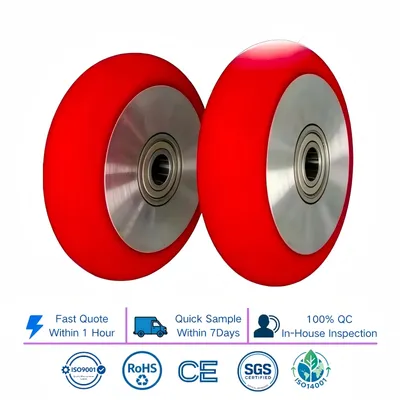 OEM ODM Wear Resistant Aluminum Hub Polyurethane Caster Wheel
