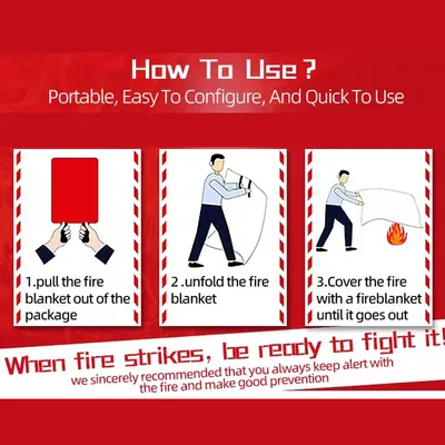Convenient Household Kitchen Fire Blanket Light Small and Cheap Smoke Detector for Fire Fighting