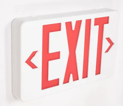 USA Stock Wall Mounted with Backup Battery Red LED Recharged Exit Sign Emergency Exit Lights