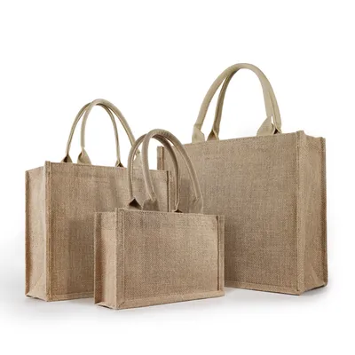 Factory Supply China Manufacturer Wholesale Low MOQ Linen Shopping Tote Jute Bag Custom