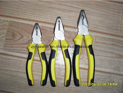 Good Quality Combination Pliers with Black/Yellow Rubber Handle