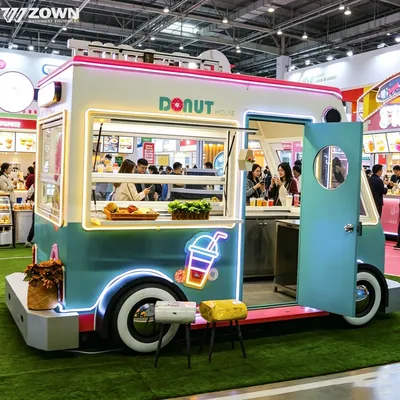 Large Space Mobile Kitchen for Catering Service BBQ Integrated Snack Food Cart