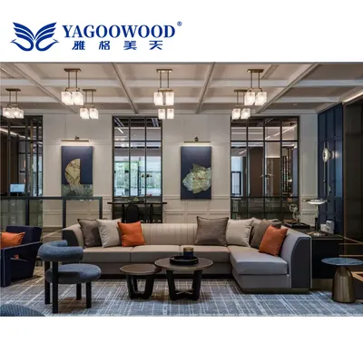 Hotel Furniture Suppliers, Lobby Lounge Sofa, Pastoral Style Hotel Furniture