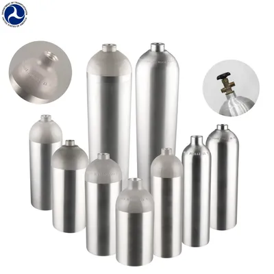 Zx 1.5lb 5lb 10lb 15lb 20lb 35lb DOT-3al High Pressure Beverage Gas Tank CO2 Bottle Carbon Dioxide Tank Aluminum Gas Cylinder