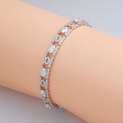 Wholesale Fashion Hollow Zircon Removable Beads Moissanite Bracelet for Daily Wear