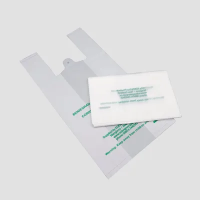 100% Biodegradable and Compostable T-Shirt Shopping Bag
