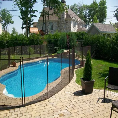 in-Ground Easy Assemble PVC Woven Mesh Swimming Safety Pool Fence