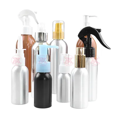 100ml Aluminum Lotion Bottle with Trigger Sprayer
