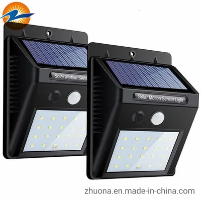 LED SMD Human Motion Sensor Wall Lamp Solar Wall Light 20 LED Outdoor Waterproof Garden Light LED Lighting LED Lamps