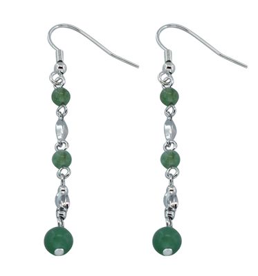 Silver Aventurine Earring