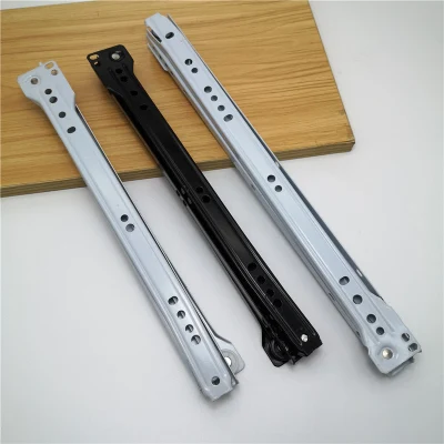 Wholesale Furniture Hardware White Black Brown Easy-Mount Painting Bottom Mount Rail Drawer Slide