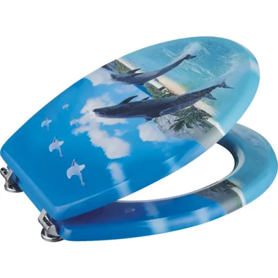 Smooth Surface Easy Clean MDF Printing Toilet Seats for Home Bathroom