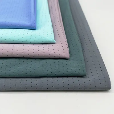 Nylon Spandex Breathable Hole Stretch Knit Underwear Sports Bra Lining Mesh Fabric