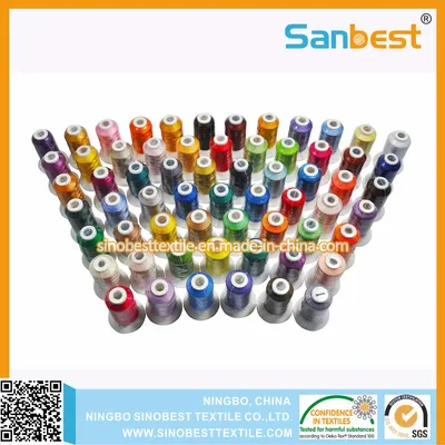 120D/2 Beautiful Polyester Embroidery Thread on Small Reels with High Quality