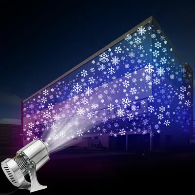 Large Scale Outdoor Christmas Snow Flakes Gobo Projector on Buildings