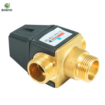 Bornic Brass Solar Electric Water Heater Thermostatic Valve Ground Heating Mixed Water Valve Temperature Control Valve