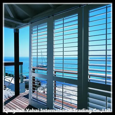 Wooden Horizontal Blinds Clear Float Glass / Window Blade