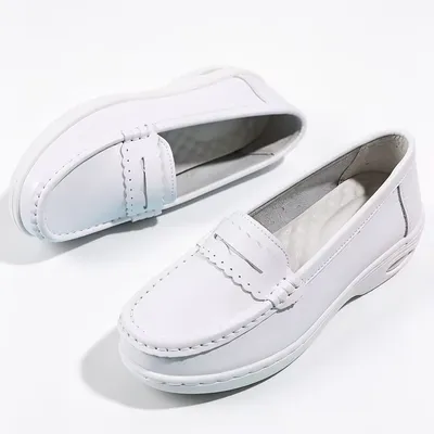 Genuine Leather Shock Absorbing Anti Slip Comfortable Hospital Work Shoes