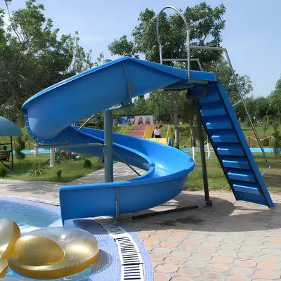One Stop Solution Fiberglass Water Slide for Complete Water Park Setup