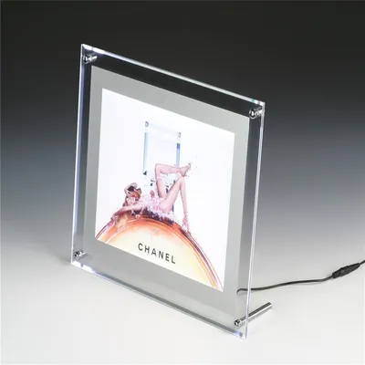 Plexiglass Two Sides photos Picture Frame with LED Light Inside