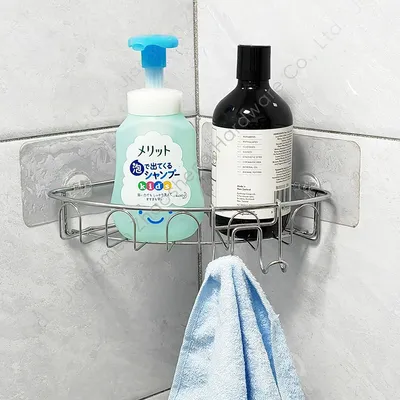 3 Pack Stainless Steel Adhesive Shower Caddy Wall Mounted Corner Bathroom Shelf