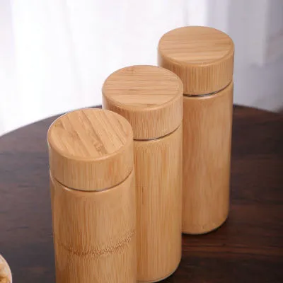 Natural Bamboo Cup Purple Sand/ Stainless Steel /Ceramic Drinking Water Bottle
