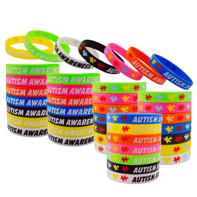 Manufacturer Wholesale Promotional Gift No Minimum Custom Debossed Fashion Silicone Rubber Bracelet Autism Silicone Wristband