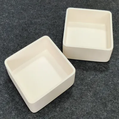 250*250*100mm High Purity Alumina Ceramic Tray Al2O3 Crucible for Melting Without Lids