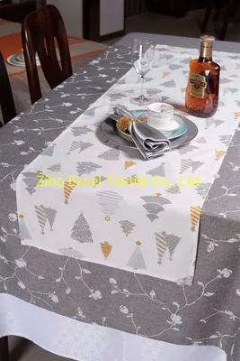 Terylene Printed Silver Tablecloth