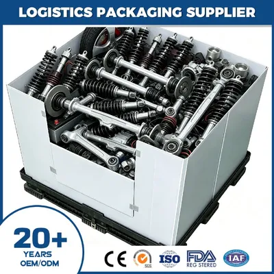 Reliable China Collapsible Plastic Pallet Container with 8 Lock Security