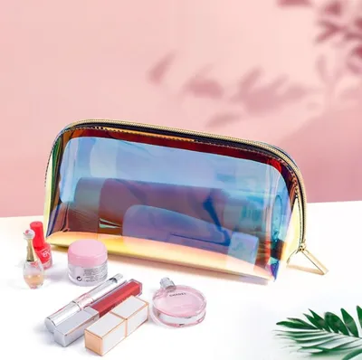 Factory Customized TPU Laser Bag Transparent Cosmetic Bag