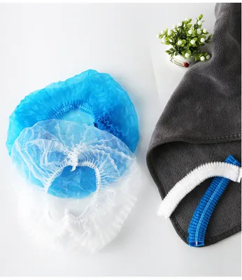 Hairnets Disposable White Bouffant Cap Restaurant Non Woven Stretch Food