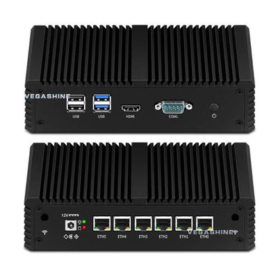 3865u 6 Gigabit LAN Industrial Computer Fanless Mini PC Firewall Appliance Soft Router Support Pfsense