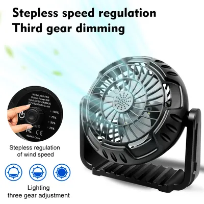 Mini Fan with Light Chandelier Fan Ceiling Fan Light Camping LED