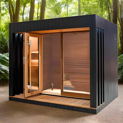 Professional SPA-Grade Square Outdoor Infrared Sauna for Targeted Muscle Recovery Therapy