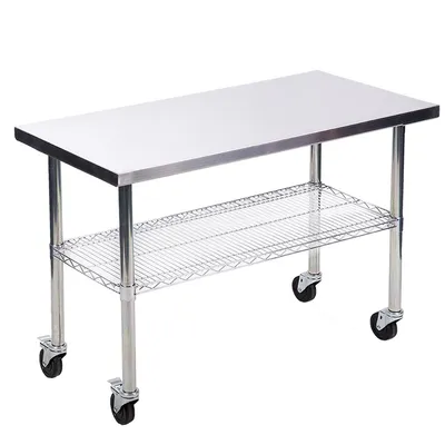 Stainless Steel Heavy Duty Commercial Home Kitchen Prep Restaurant Table