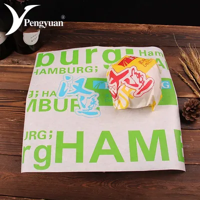 30-60GSM Food Grade Custom Printed Greaseproof Wrapping Paper Roll for Sandwich and Burger Paper