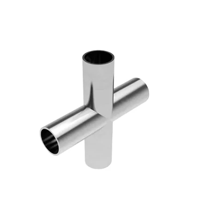 Sanitary Pipe Fitting Stainless Steel 304/316 Thread Welded Equal Cross